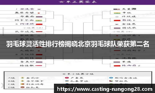 羽毛球灵活性排行榜揭晓北京羽毛球队荣获第二名